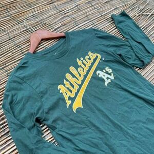 Oakland Athletics A's Green Long‎ Sleeve Shirt Size Small MLB Fanatics